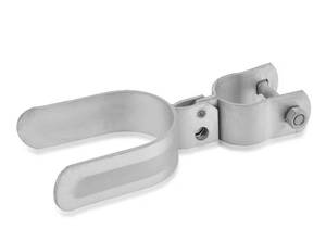 lot 3178 image: Heavy Duty Fork Latch (Bolt-in),1-38 x1-78, Galvanized Pressed Steel, Fence Gate Latch with Hole for Padlock (Silver, 1-38 x 1-78)