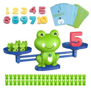 lot 3183 image: Snugzy Frog Balance Counting Toys, Number Counting Scale Games for Kids Cool Math Learning Games for Boys and Girls Preschool Kindergarten Learning STEM Montessori Educational Toys for 3 (93 PCS)