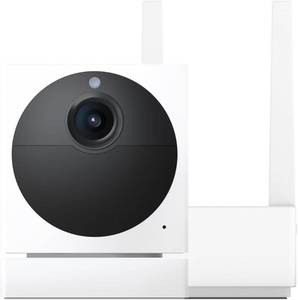 lot 3189 image: Wyze Cam Outdoor Starter Bundle v2 (1 Camera  Base Station) - 1080p HD Wireless Home Security Camera, Battery-Powered, IP65 Rated, Color Night Vision, 2-Way Audio, Compatible with Alexa & Google