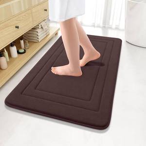 lot 3271 image: Arotive Memory Foam Bathroom Rug Mat 36x24, Ultra Soft and Absorbent Bath Mat, Machine Wash Dry, Comfortable Bath Rug Carpet for Bathroom Floor, Tub and Shower, Brown
