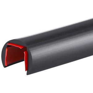 lot 3299 image: Joyfolk 20 ft Rubber Edge Trim 12 Inch Self-Adhesive Flexible U Channel Edge Protector for Sealing and Guarding Sharp Metal on Car Doors, Black
