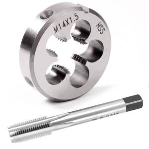 lot 3323 image: ATOPLEE HSS 6542 M14 X 1.5 Tap and Die Set, Right Hand Machine Thread Tap Die Set (M14 X 1.5)