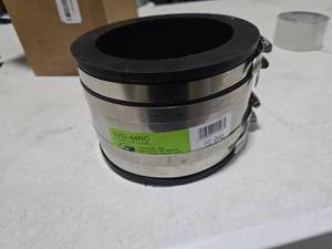 lot 3341 image: Fernco Coupling Clay-Cast IronPlastic  4 x 4 1002-44RC