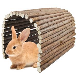 lot 3346 image: kathson Rabbit Bridge Wooden Hamster Climbing Tunnel Bunny Extra Large Ladder Wood Flexible Hideout for Guinea Pig Chinchilla Ferret Hedgehog Rat Squirrel and Other Rodents(26 x 16 in)