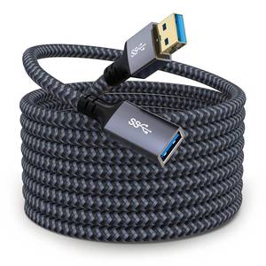 lot 3354 image: Hisatey USB Extension Cable 20 ft- USB3.0 Extension Cable,Durable Braided Design Type A Male to Female USB Extender for Printer,Keyboard,Mouse,Flash Drive