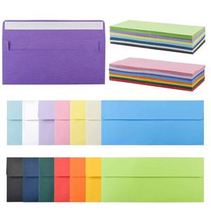 lot 3363 image: VANRA 150 Pack Colorful Envelopes #10 Business Envelopes Bulk for Office Checks, Letter Mailing Invoices, Party Invitations, 4.13 x 9.49 in (15 Assorted Colors)