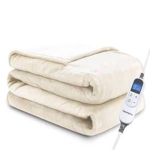 lot 3390 image: Thermylux Electric Blanket Full 72x84 Heated Electric Blankets 10 Heating 12 Time Settings Levels 8 Hours Auto Off Fast Heating and Overheat Protection ETL Certified Machine Washable,Ivory