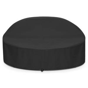 lot 3412 image: SunPatio Outdoor Daybed Cover Waterproof 88 Inch, Round Daybed Protector Patio Canopy Sofa Cover with Taped Seam and Air Vent, 88 L x 85 W x 1635 H, All Weather Protection, Black
