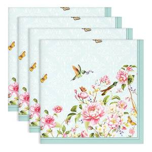 lot 3437 image: Arquiel Easter Bunny Napkins, 18x18 Inch Egg Floral Dinner Cloth Napkins Set of 4, Washable Cotton Soft Absorbent Square Napkins for Dining Kitchen Party Wedding Decoration