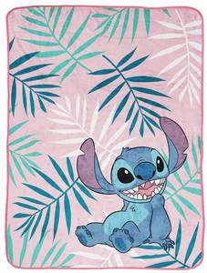 lot 3442 image: Jay Franco Plush Throw Blanket 46 x 60 Inches Kids Hero Soft &amp Cozy Fleece Throw for Bedroom &amp Couch D�cor, Official Licensed Product, Pink - Lilo &amp Stitch