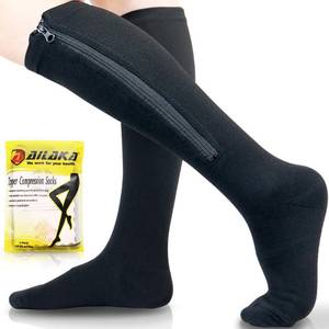lot 3461 image: Ailaka Medical 15-20 mmHg Zipper Compression Socks Women Men