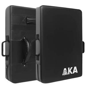 lot 3471 image: AKABIKE Blocking Shield Pad for Football Tackling, Basketball Defense & Martial Arts - 24x16 YouthAdult Training Pad with 5 Handles, PU Leather Kick Dummy