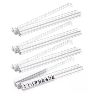 lot 3496 image: FamRica Mahjong Racks with Pushers, 4PCS Mahjong All-in-One Tile Rack and Pusher, Clear Acrylic American Majiang Tile Racks with Built-in Pushers, Transparent