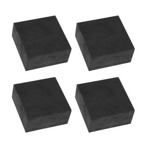 lot 3524 image: PATIKIL Rubber Solid Anti-Vibration Pads, 4 Pcs 60mm x 30mm Thick Rubber Square Washers Multi-Purpose Gasket Pad Bushings Spacer for HVAC Compressor Air Conditioner, Black