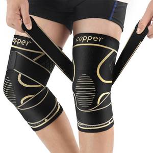 lot 3528 image: Copper Knee Braces with Strap for Knee Pain Women and Men(2 Pack), Knee Compression Sleeve for Arthritis, ACL, Meniscus Tear, Joint Pain Relief, Knee Support for Working, Running, Weightlifting(3XL)