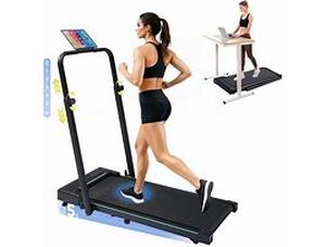 lot 3134 image: Walking Pad with Handle Bar, 3.5HP Electric Portable Walking Pad Treadmill with Handles, 0.6-10MPH Running Treadmill with Handles for Home Small, Big Screen, 400LBS Capacity