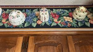 lot 40018 image: Hand Painted Ceramic Serving Set with Floral Motifs