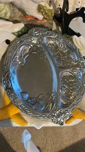 lot 40075 image: Arthur Court Bunny Rabbit Serving Tray