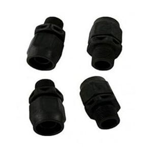 lot 8 image: (4) Polaris Pool Black Softube Quick Connect Booster Pump Fitting  4-Pack  R0621000