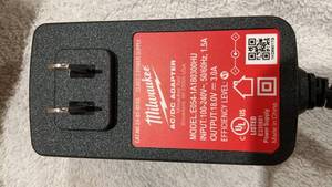 lot 34 image: Milwaukee Radio Wall Charger ACDC Power Adapter - E0554