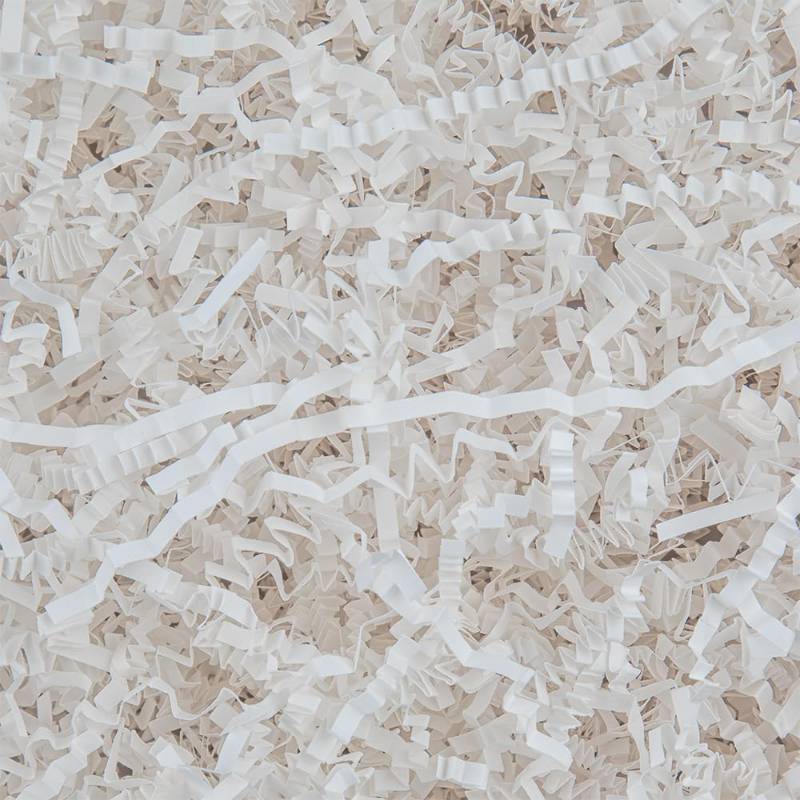 lot 62243 image: Crinkle Cut Paper Shred Packing Grass Cushion Paper Streamer for Christmas Wedding Birthday Bridesmaid Engagement Craft Gift Boxes Bags Basket Filler Decoration 4.5oz White - Retail $8