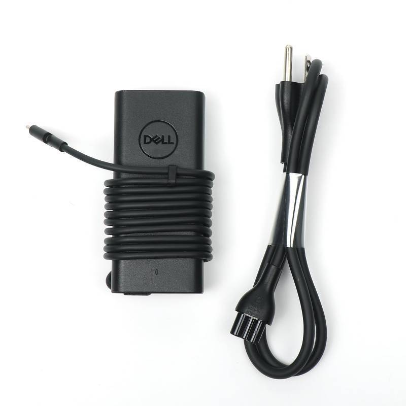 lot 15762 image: Dell 65W USB-C Laptop Charger, Latitude 5400 5410 5420 5430 5440 5450 Power AC Adapter with Power Cord Cable, Black, HA65NM190 - Retail $18