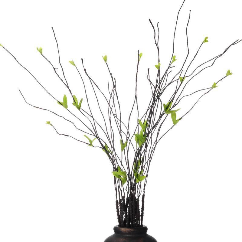 lot 16310 image: 16 Pcs Curly Willow Branches for Vase, 10 Pcs 29.1 Artificial Curly Willow Black Branches 6 Pieces 33.8 Faux Ficus Twigs Plants Fake Leaf Greenery Stems for Wedding Home Office Decoration - Retail $11