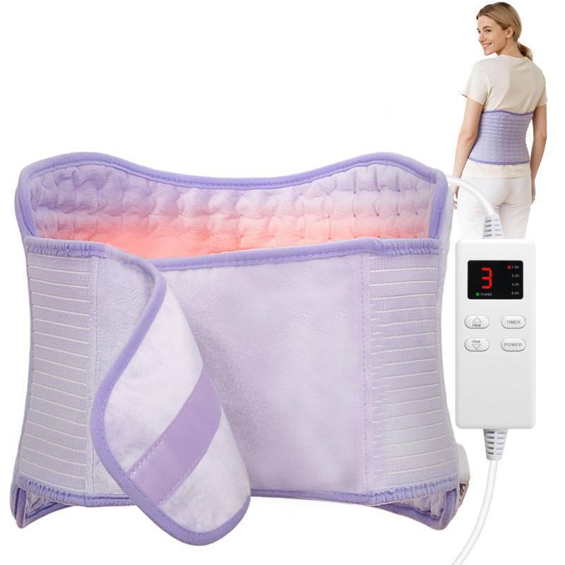 lot 16518 image: Heating Pad for Period Cramps and Back Pain Relief, Electric Heating Pad with 6 Heat Levels & 4 Timers, Moist Heat Pad for Neck, Shoulder, Abdomen, Ideal Gifts for Women - Retail $31