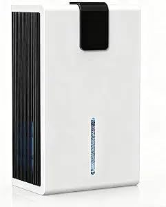 lot 36204 image: Dehumidifier, Dehumidifiers for Home, 98 OZ Water Tank, (1000 sq.ft) Quiet Dehumidifier for Basement Bedroom Bathroom with Humidity Display, Auto Shut Off, Relaxing 7 Color Ambient Light(White) - Retail $80