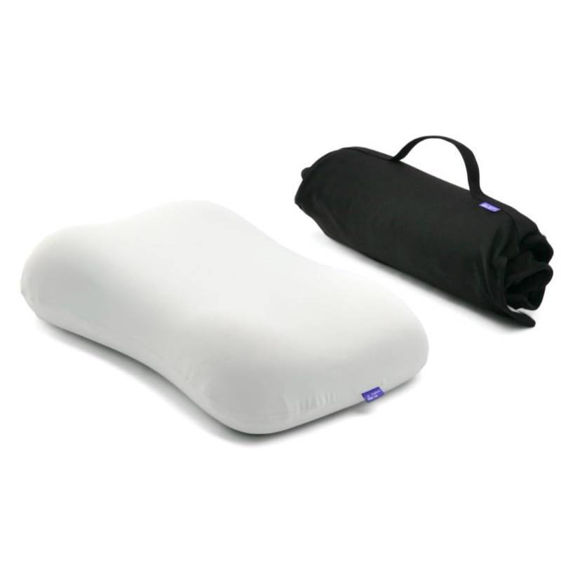lot 45474 image: Cushion Lab Travel Deep Sleep Pillow Compact Memory Foam Neck Pillow for Sleeping, Portable Pillow for Hotels, Camping, Side & Back Sleepers, On-The-Go - Retail $99
