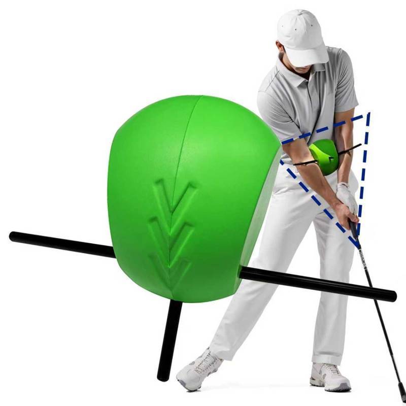 lot 55520 image: The Connector Golf Training Aid, Golf Swing Trainer for Posture Correction Practice, Golf Swing Training Aid, Golf Training Aids Helps Train Proper Swing Mechanics, Arm Structure (AQE, Light Green) - Retail $50