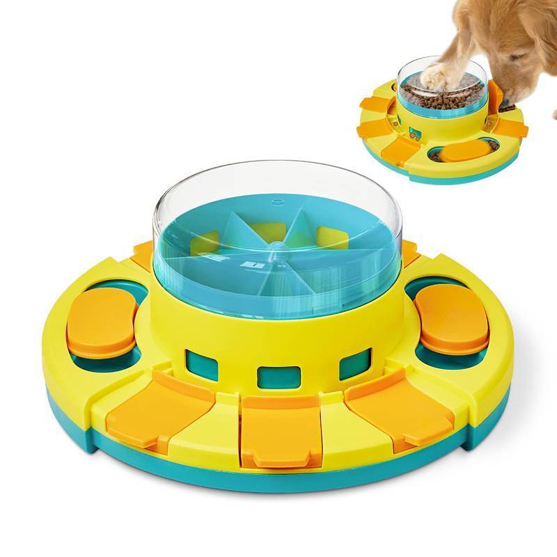 lot 26805 image: Dog Puzzle Toy 2 Levels, Slow Feeder, Pup Food Treat Feeding Dispenser for IQ Training and Entertainment for All Breeds 4.2 Inch Height - Retail $24