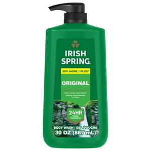 lot 16567 image: Irish Spring Mens Body Wash  Body Wash for Men  All Skin Types  Original Scent  30 fl oz Bottle - Retail $10