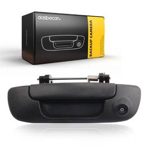 lot 16585 image: Tailgate Handle with Backup Rear View Camera Compatible with 2002-2008 Dodge Ram 1500 2500 3500 Back up Reverse Camera Night Vision (RCA Connector) - Retail $36