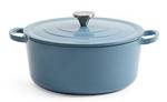 Blue Enamel Cast Iron Dutch Oven with Lid, 3.5qt - Retail: $115
