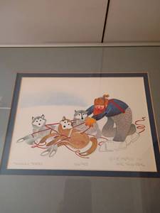 lot 903 image: Framed Art print Rie Munoz.  Tangled Traces.   166750.  13 x 15