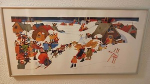 lot 911 image: Framed Art print Rie Munoz.   263750.   13 x 25