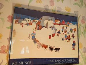 lot 922 image: Framed Art print Rie Munoz.  19 x 24