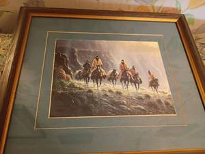 lot 927 image: Cowboy Picture.  15 x 17