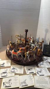 lot 1049 image: Franklin Mint Treasury of Carousel Art Complete Collection with COA