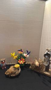 lot 1074 image: Mexican Folk Art Figurine Collection with Owl and Decorative Pieces