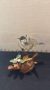 lot 1087 image: Norman Brumm bird enamel on copper on wood signed