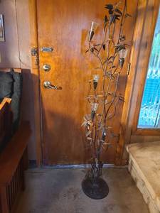 lot 1175 image: Metal candle holder, about 66in tall