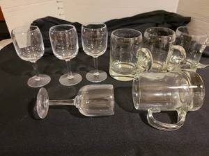 lot 1207 image: Beer mugs and wine glasses, Colony from Poland
