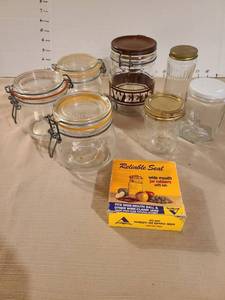 lot 1230 image: Glass jars with bales, more