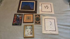 lot 1402 image: Mixed Art  with Framed Wildlife Prints and Native American