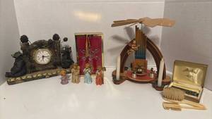 lot 1421 image: Christmas Holiday Collectibles  and Bear Clock