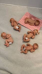 lot 1545 image: Another Polymer Clay Babies Miniature