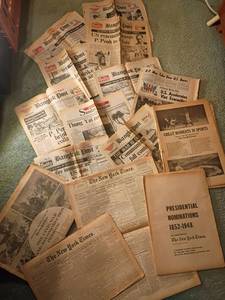 lot 1608 image: Vintage New York Times Newspapers, Bangkok Post and More