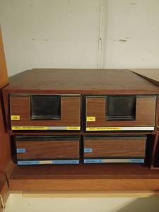 lot 1614 image: VHS Tapes with Holders